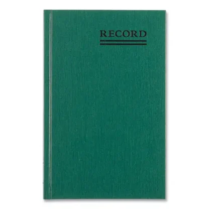 National® Emerald Series Account Book, Green Cover, 200 Pages, 9.63" x 6.25"