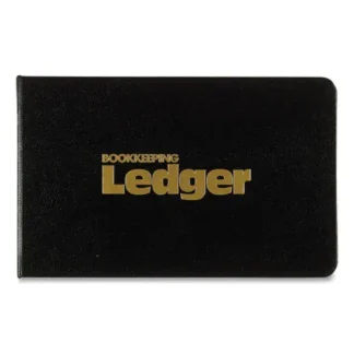 National® Four-Ring Ledger Binder Kit with A-Z Index, Black Cover, 100 Sheets