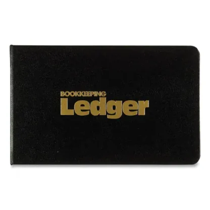 National® Four-Ring Ledger Binder Kit with A-Z Index, Black Cover, 100 Sheets