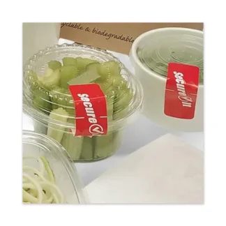 National Checking Company™ SecureIT Tamper Evident Food Container Seals, Red, Paper, 250/Roll, 2 Rolls/Pack