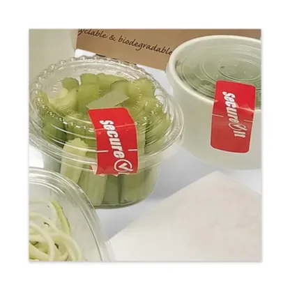 National Checking Company™ SecureIT Tamper Evident Food Container Seals, Red, Paper, 250/Roll, 2 Rolls/Pack