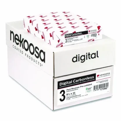 Nekoosa Fast Pack Carbonless 3-Part Paper, 8.5 x 11, Pink/Canary/White, 500 Sheets/Ream, 5 Reams/Carton