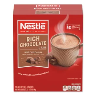 Nestlé® Hot Cocoa Mix, Rich Chocolate, 0.71 oz Packets, 50/Box, 6 Boxes per Carton