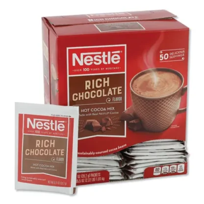 Nestlé® Hot Cocoa Mix, Rich Chocolate, 0.71oz Packets, 50/Box