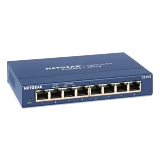 NETGEAR® Unmanaged Gigabit Ethernet Switch, 8 Ports, 16 Gbps Bandwidth