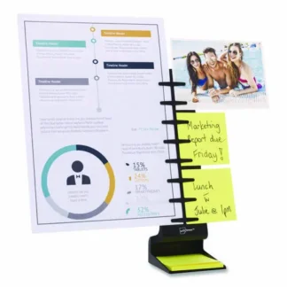 NoteTower Desktop Pro Document Stand, 2-Sheet Capacity, Plastic, Black