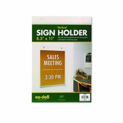 NuDell™ Acrylic Sign Holder, Vertical, 8.5 x 11, Clear