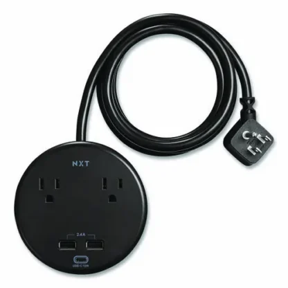 NXT Technologies™ 2-Outlet Plus USB Surge Protector, 500 Joules, 5 ft Cord, Black