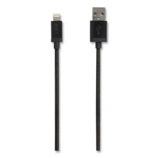 NXT Technologies™ Braided Apple Lightning Cable to USB-A Cable, 4 ft, Black