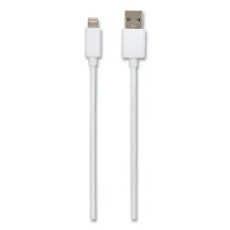 NXT Technologies™ Braided Apple Lightning Cable to USB-A Cable, 6 ft, White
