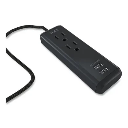 NXT Technologies™ Indoor Extension Cord with USB Ports, 8 ft, 12 A, Black