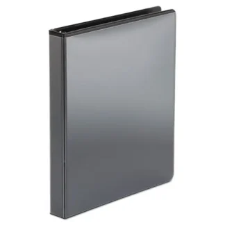 Office Impressions® Economy Round Ring View Binder, 3 Rings, 1" Capacity, 11 x 8.5, Black