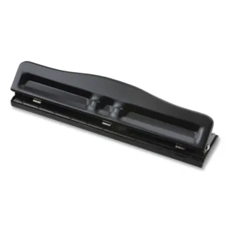 Officemate 11-Sheet Fully Adjustable Two-Three-Hole Punch, 9/32" Holes, Black