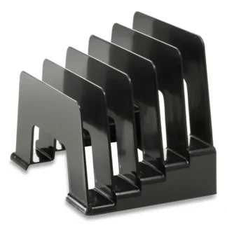 Officemate Recycled Incline Mail Sorter, 5 Sections, Black