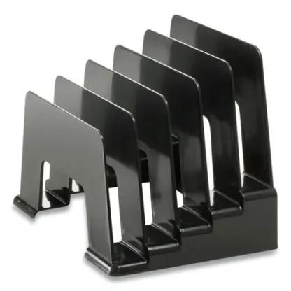 Officemate Recycled Incline Mail Sorter, 5 Sections, Black