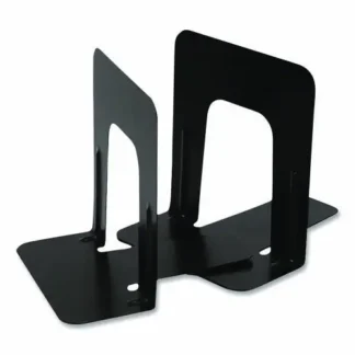 Officemate Steel Bookends, Nonskid, Black, 1 Pair