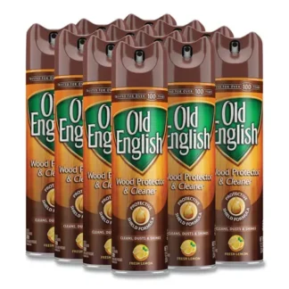 OLD ENGLISH® Furniture Polish, Fresh Lemon Scent, 12.5 oz Aerosol Spray, 12/Carton
