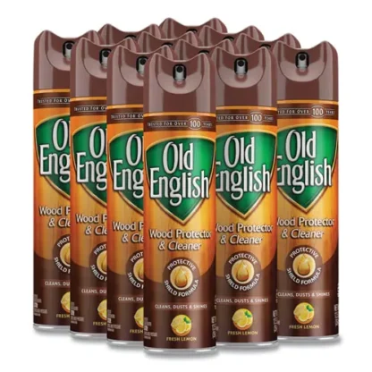 OLD ENGLISH® Furniture Polish, Fresh Lemon Scent, 12.5 oz Aerosol Spray, 12/Carton