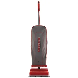 Oreck Commercial U2000RB-1 Upright Vacuum, 12" Cleaning Path, Red/Gray