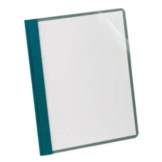 Oxford™ Earthwise by Oxford 100% Recycled Clear Front Report Covers, 3-Prong Fastener, 0.5" Capacity, 8.5 x 11, Clear/Blue, 25/Box