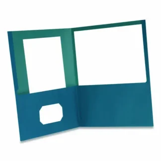 Oxford™ Earthwise by Oxford 100% Recycled Paper Twin-Pocket Portfolio, Blue, 10/Pack