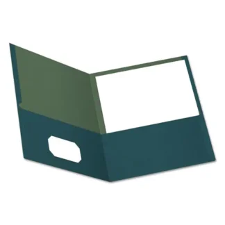 Oxford™ Earthwise by Oxford 100% Recycled Paper Twin-Pocket Portfolio, Blue, 25/Box