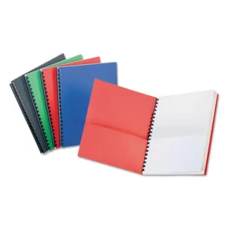 Oxford™ Eight-Pocket Organizer, Embossed Leather Grain, 11 x 8.5, Assorted Colors with White Pockets