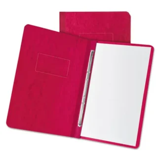 Oxford™ Heavyweight PressGuard and Pressboard Report Cover with Reinforced Side Hinge, 2-Prong Fastener, 3" Capacity, Letter Size, Executive Red