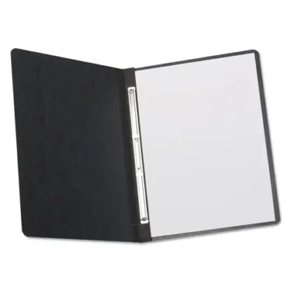 Oxford™ Heavyweight PressGuard and Pressboard Report Cover with Reinforced Side Hinge, 2-Prong Metal Fastener, 3" Capacity, Letter Size, Black