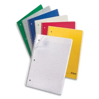 Oxford™ One-Subject Notebook, Medium/College Rule, Assorted Cover Colors, 6-Pack, 100 Sheets, 11" x 9"
