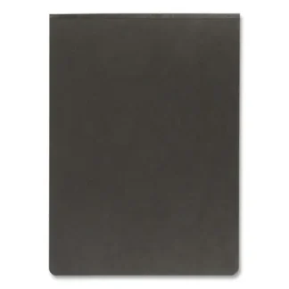 Oxford™ Pressboard Report Cover with Reinforced Top Hinge, Two-Prong Metal Fastener, 2" Capacity, 8.5 x 11, Black/Black