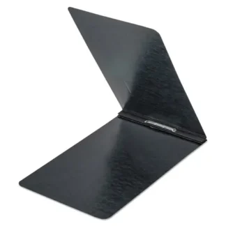 Oxford™ Pressboard Report Cover with Reinforced Top Hinge, Two-Prong Metal Fastener, 2" Capacity, 8.5 x 14, Black/Black