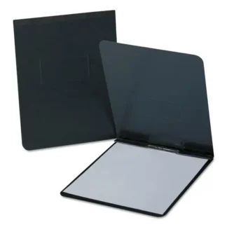 Oxford™ PressGuard Report Cover with Reinforced Top Hinge, Two-Prong Metal Fastener, 2" Capacity, 8.5 x 14, Black/Black
