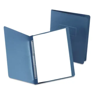 Oxford™ PressLock Report Cover, Two-Prong Fastener, 3" Capacity, 8.5 x 11, Dark Blue/Dark Blue, 25/Box