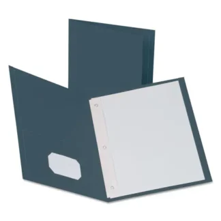 Oxford™ Twin-Pocket Folders with 3 Fasteners, Dark Blue, 25/Box