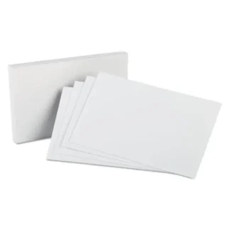 Oxford™ Unruled Index Cards, 5 x 8, White, 100/Pack