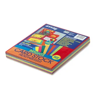 Pacon® Array Card Stock, 65 lb Cover Weight, 8.5 x 11, Assorted Bright Colors, 100/Pack