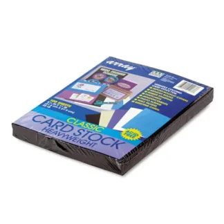 Pacon® Array Card Stock, 65 lb Cover Weight, 8.5 x 11, Black, 100/Pack