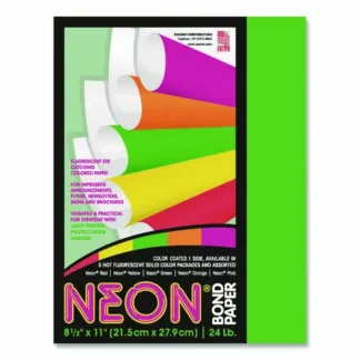 Pacon® Neon Multi-Purpose Paper, 24 lb Bond Weight, 8.5 x 11, Green, 100/Pack