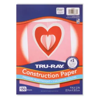 Pacon® Tru-Ray Construction Paper, Assorted Valentine Colors, 150 Sheets, 9 x 12, 70 lb Text