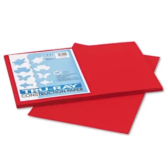 Pacon® Tru-Ray Construction Paper, Holiday Red, 12 x 18, 50 Sheets