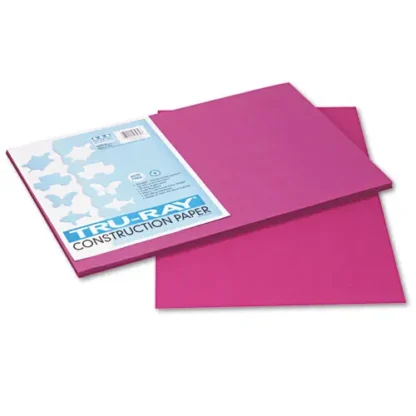 Pacon® Tru-Ray Construction Paper, Magenta, 12 x 18, 50 Sheets, 76 lb Text Weight