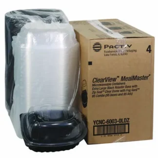Pactiv Evergreen ClearView MealMaster Chicken Roaster, Black/Clear, Plastic, 95/Carton