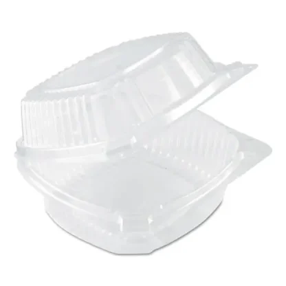 Pactiv Evergreen ClearView SmartLock Hinged Lid Container, 20 oz, 5.75 x 6 x 3, Clear, Plastic, 500/Carton