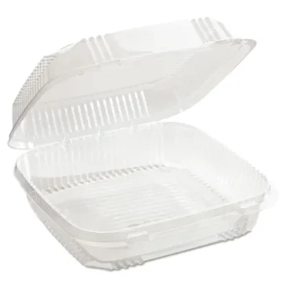Pactiv Evergreen ClearView SmartLock Hinged Lid Container, Clear, Plastic, 49 oz, 200/Carton