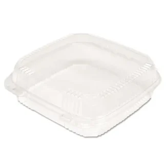 Pactiv Evergreen ClearView SmartLock Hinged Lid Container, Clear, Plastic, 200/Carton