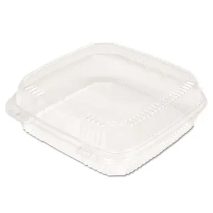 Pactiv Evergreen ClearView SmartLock Hinged Lid Container, Clear, Plastic, 200/Carton