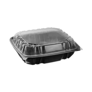 Pactiv Evergreen EarthChoice® Vented Dual Color Microwavable Hinged Lid Container