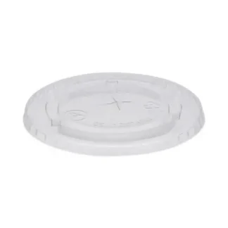 Pactiv Evergreen EarthChoice Compostable Cold Cup Lid with Straw Slot for A Cups, Fits 7 oz/9 oz/20 oz A Cups, Plastic, Clear, 1,020/Carton