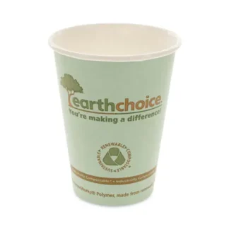 Pactiv Evergreen EarthChoice Compostable Paper Cup, 12 oz, Teal, 1,000/Carton